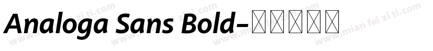 Analoga Sans Bold字体转换